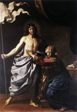 Guercino (1629): Gesù risorto e Maria Maddalena