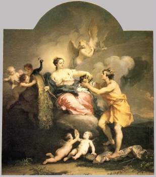 Jacopo Amigoni - Giunone accoglie la testa di Argo (1730)
